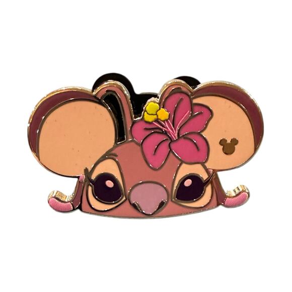 Disneyland Angel Pink Ear Hat Hidden Mickey Disney 2025 Pin Princess Wave B New - Picture 1 of 1